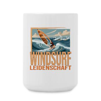 Windsurf Leidenschaft - Große Tasse 440 ml - Weiß - Vorne