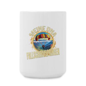 Meine DNA - Fallschirmspringen - Große Tasse 440 ml - Weiß - Vorne