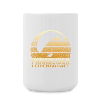Paragliden Leidenschaft - Große Tasse 440 ml - Weiß - Vorne
