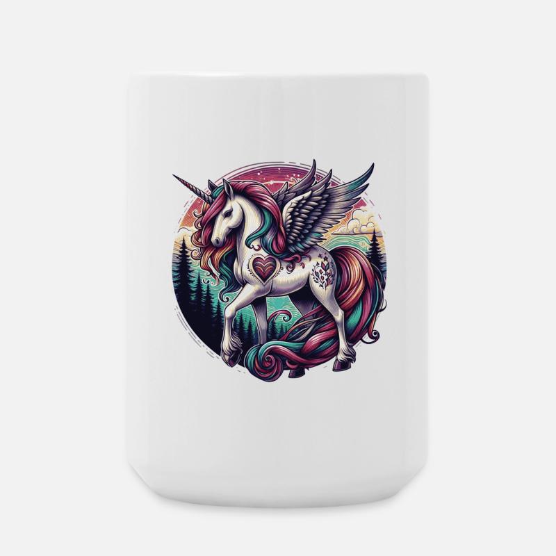 einhorn einhörner - Große Tasse 440 ml - Weiß