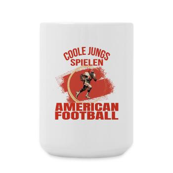 Coole Jungs spielen American Football - Große Tasse 440 ml - Weiß - Vorne