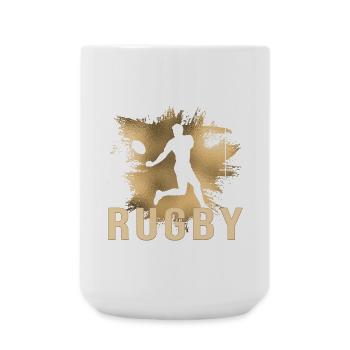 Rugby - Große Tasse 440 ml - Weiß - Vorne