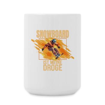 Snowboard ist meine Droge - Große Tasse 440 ml - Weiß - Vorne