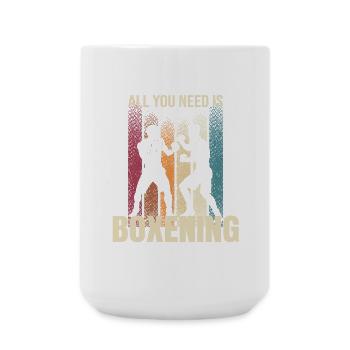 All you Need is Boxing - Große Tasse 440 ml - Weiß - Vorne