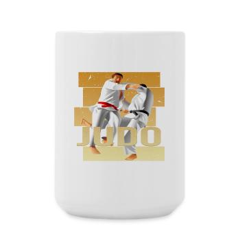 Judo - Große Tasse 440 ml - Weiß - Vorne