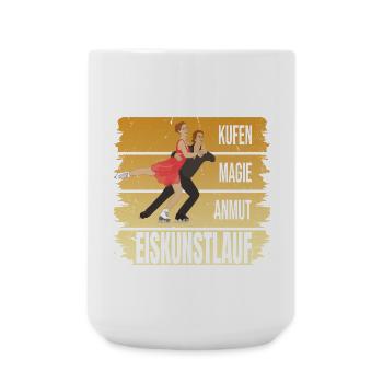 Kufen - Magie - Anmut - Eiskunstlauf - Große Tasse 440 ml - Weiß - Vorne