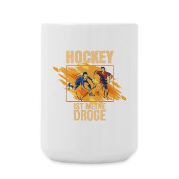 Hockey ist meine Droge - Große Tasse 440 ml - Weiß - Vorne