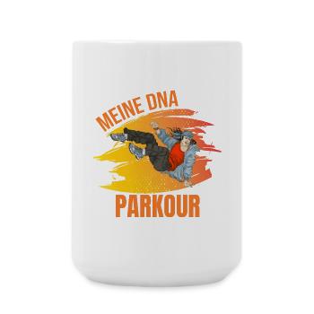 Meine DNA - Parkour - Große Tasse 440 ml - Weiß - Vorne