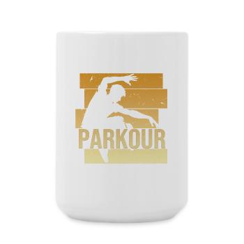 Parkour - Große Tasse 440 ml - Weiß - Vorne