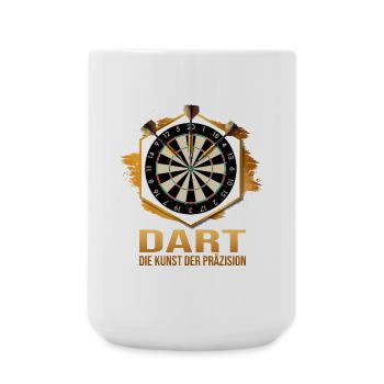 Dart die Kunst der Präzision - Große Tasse 440 ml - Weiß - Vorne