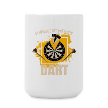 Symphonie der Präzision - Dart - Große Tasse 440 ml - Weiß - Vorne