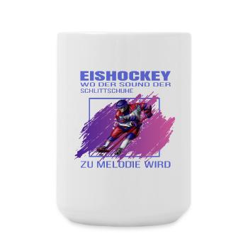 Wo der Sound der Schlittschuhe zur Melodie wird - Große Tasse 440 ml - Weiß - Vorne