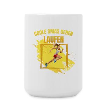 Coole Omas gehen Laufen - Große Tasse 440 ml - Weiß - Vorne