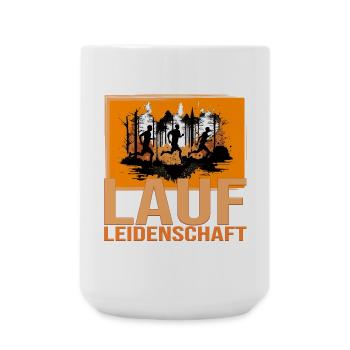 Lauf Leidenschaft - Große Tasse 440 ml - Weiß - Vorne