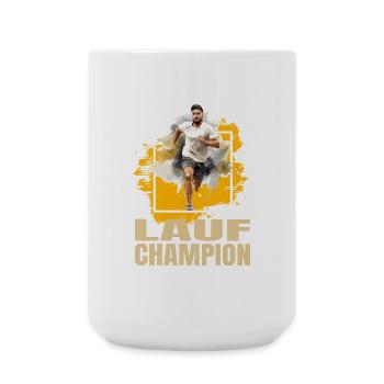 Lauf Champion - Große Tasse 440 ml - Weiß - Vorne