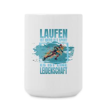 Laufen ist mehr als Sport - Große Tasse 440 ml - Weiß - Vorne