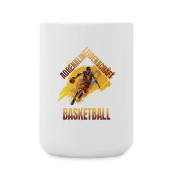 Adrenalin - Leidenschaft - Basketball - Große Tasse 440 ml - Weiß - Vorne