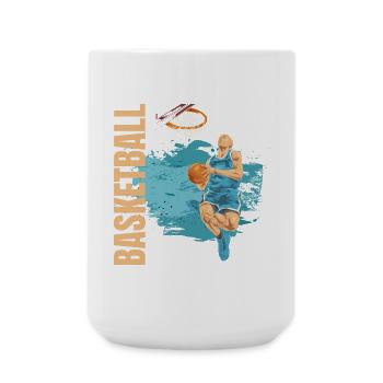 Basketball - Große Tasse 440 ml - Weiß - Vorne