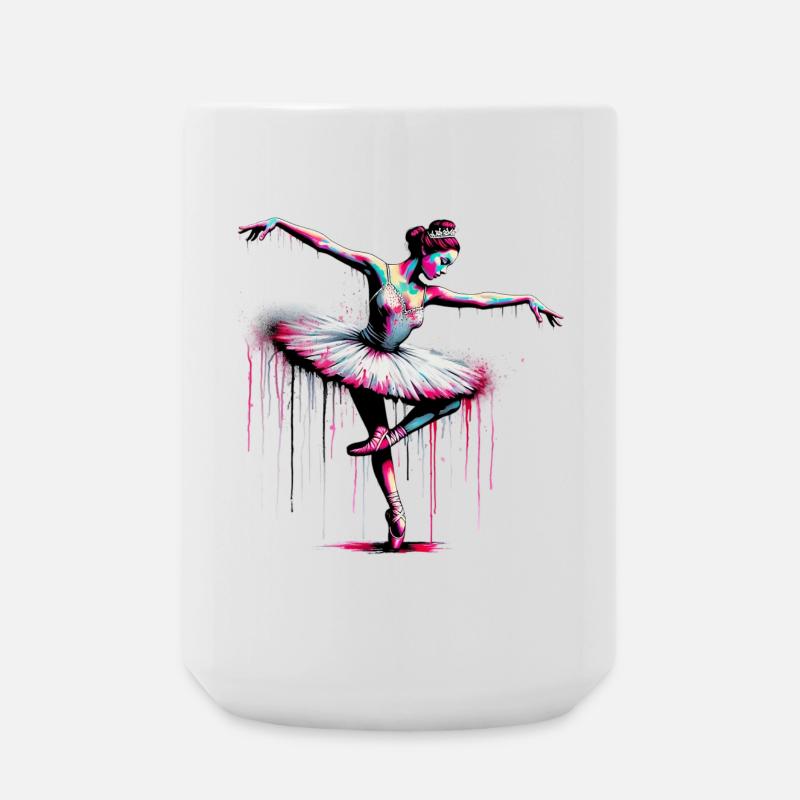 Danseuse de ballet avec tutu - Grande tasse 440 ml - blanc