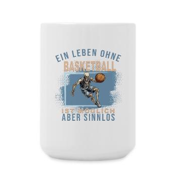 Ein Leben ohne Basketball ist möglich... - Große Tasse 440 ml - Weiß - Vorne