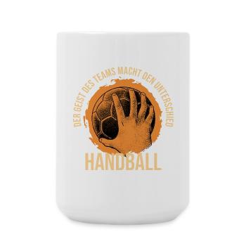 Handball:Der Geist des Teams macht den Unterschied - Große Tasse 440 ml - Weiß - Vorne