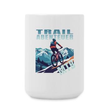 Trail Abenteuer - Große Tasse 440 ml - Weiß - Vorne