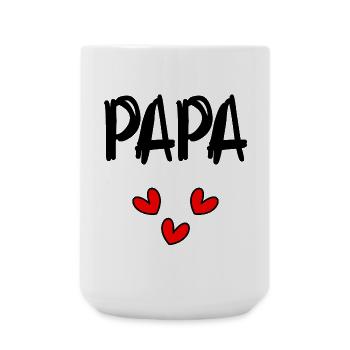 DAD. FATHER'S DAY. HAPPY FATHER'S DAY. HAPPY BIRTHDAY. - Large Mug 440 ml - white - Front