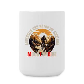 MTB: Adrenalin und Natur im Einklang - Große Tasse 440 ml - Weiß - Vorne