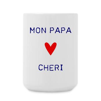 DAD. FATHER'S DAY. HAPPY FATHER'S DAY. HAPPY BIRTHDAY. - Large Mug 440 ml - white - Front