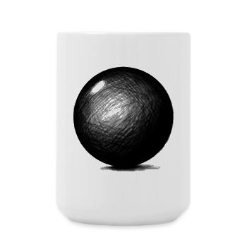 Die Kugel / Boule - Große Tasse 440 ml - Weiß - Vorne