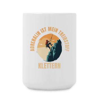 Adrenalin ist mein Treibstoff - Große Tasse 440 ml - Weiß - Vorne