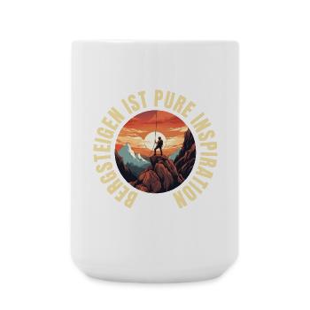 Bergsteigen ist pure Inspiration - Große Tasse 440 ml - Weiß - Vorne