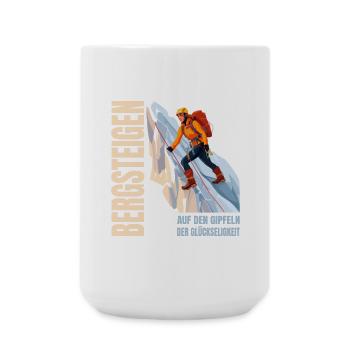 Auf den Gipfeld der Glückseligkeit - Große Tasse 440 ml - Weiß - Vorne