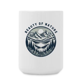 Berge Jahrgang - Große Tasse 440 ml - Weiß - Vorne