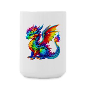 Drache - Große Tasse 440 ml - Weiß - Vorne