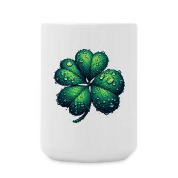 Trèfle à quatre feuilles - Grande tasse 440 ml - blanc - Devant