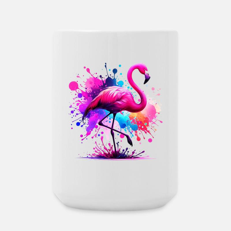 Flamingo - Große Tasse 440 ml - Weiß