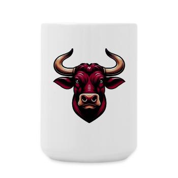 Stier - Große Tasse 440 ml - Weiß - Vorne