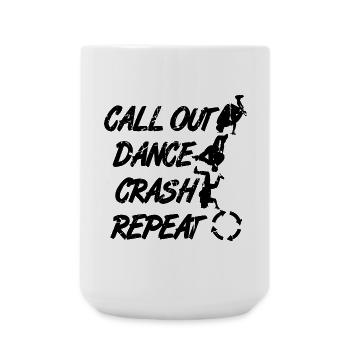 Appel Danse Crash Répéter - Grande tasse 440 ml - blanc - Devant