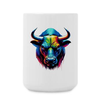 Stier - Große Tasse 440 ml - Weiß - Vorne