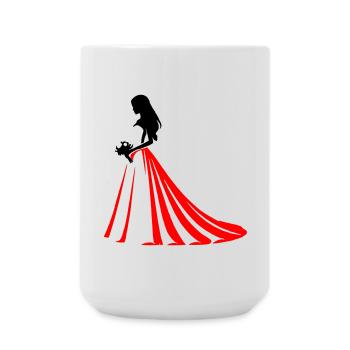 Mariée - Grande tasse 440 ml - blanc - Devant