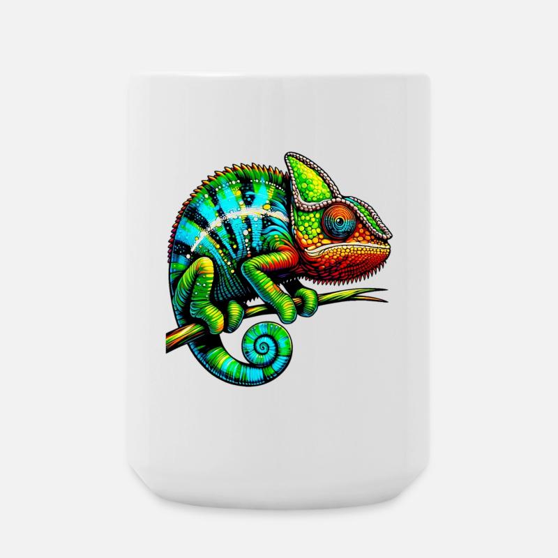 Chamäleon - Große Tasse 440 ml - Weiß