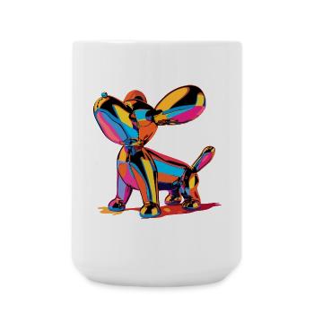 Colorful Pop-Art Balloon Dog - Große Tasse 440 ml - Weiß - Vorne