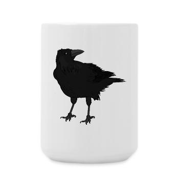A crow - Large Mug 440 ml - white - Front