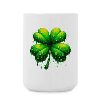 Trèfle à quatre feuilles - Grande tasse 440 ml - blanc - Devant