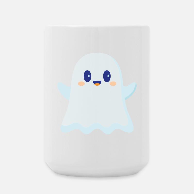 cute ghost - Large Mug 440 ml - white