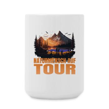 Naturmensch auf Tour - Große Tasse 440 ml - Weiß - Vorne