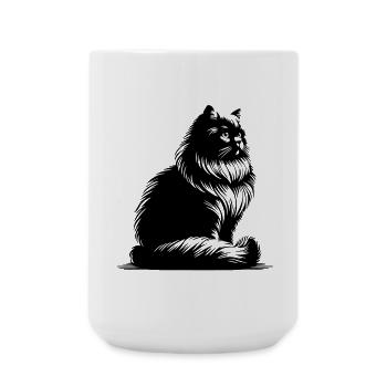 British Longhair Cat - Large Mug 440 ml - white - Front