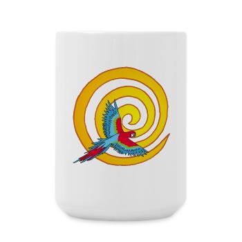 The bird and the sun - Large Mug 440 ml - white - Front