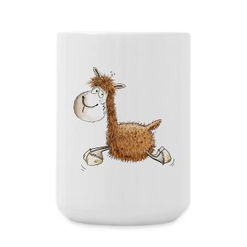 Funny llama for llama or alpaca friends - Large Mug 440 ml - white - Front